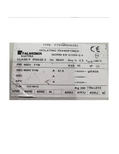 Transferencia de fotografías a casete IP21 de 40kva